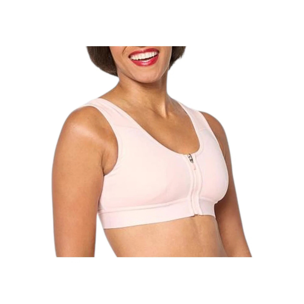 Copper Life by Tommie Copper Women's Support Bra w/ Zipper Pale Pink - Regular